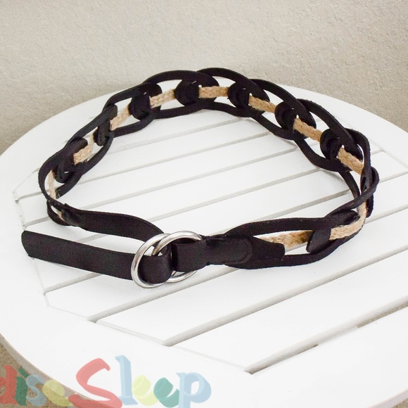 Anthropologie: Linea Pelle: Jute Rope Leather Belt - Picture 1 of 3